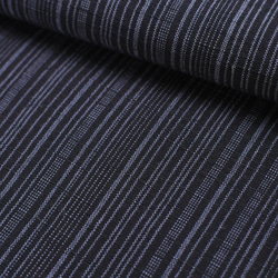 久留米絣】生地〈矢鱈縞｜黒×錫色〉※1m～ 生地 久留米かすりの野村織物