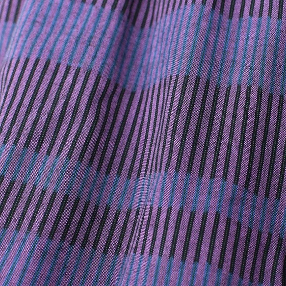 【ワイドロングパンツ】〈鎖線｜紫〉 5枚目の画像