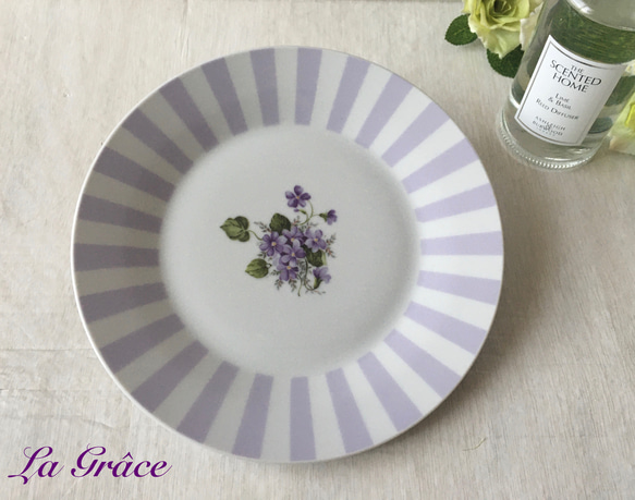 すみれ香るプレート ポーセラーツ 中皿 La−Grace 通販 11309700