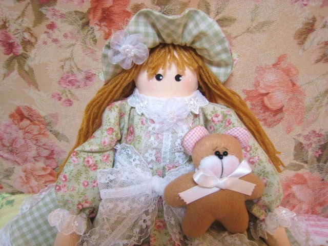 カントリードール 女の子とクマさん その他人形 ann 通販