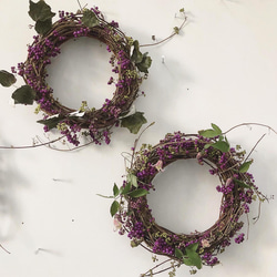 flower wreath " beautyberry "  紫式部 リース 秋の実 2枚目の画像