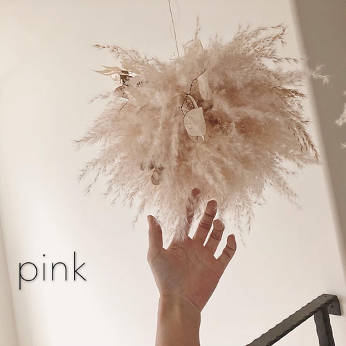 りっちゃん　パンパスグラスのフライングリース flying wreath 