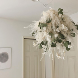 flying wreath "humming" フライングリース パンパスグラス リース ユーカリ 1枚目の画像