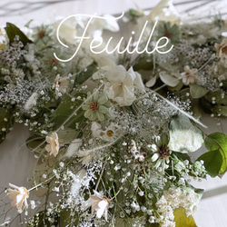 flower bouquet : " Feuille " swag  フラワー スワッグ  ドライフラワーブーケ 6枚目の画像