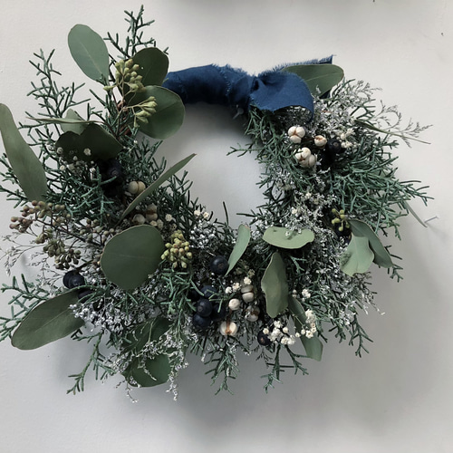 ドライフラワー半月リースとブルーアイスのスワッグ❁⃘*.゜ it-5be14ebc889aa-1200.jpg