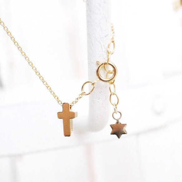 *resale*14kgf* Cross＋Hexagram Anklet 2枚目の画像