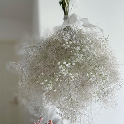 " fog smoke silver " bouquet  スモークツリー かすみ草 ブーケ フライングリース 1枚目の画像