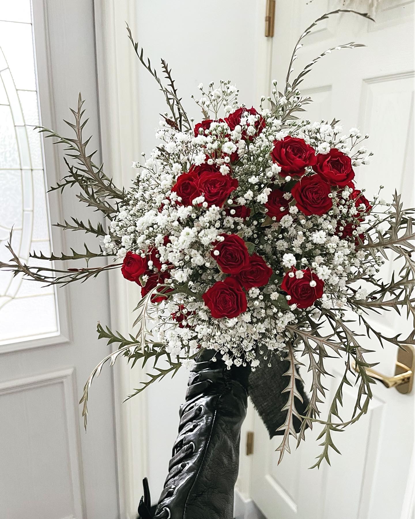 flower bouquet  " thorny bouquet " フラワー スワッグ  ドライフラワー ブーケ バラ