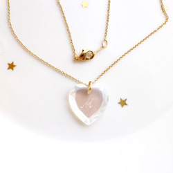 Initial *M* Vintage Swarovski Heart Drop Pendant ハート 1枚目の画像