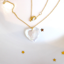 Initial *M* Vintage Swarovski Heart Drop Pendant ハート 2枚目の画像