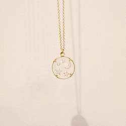 Little Moon and Star Intaglio Pendant simplesetting 夜空 1枚目の画像