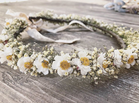 flower crown ⚘ spring yellow  花冠 1枚目の画像