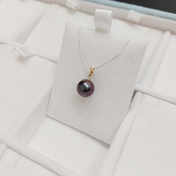 18K黃金大溪地黑珍珠魅力紫羅蘭色吊墜 ～只此一件，獨一無二，全球免郵費 第3張的照片
