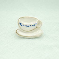 ＜陶器＞コーヒーカップ帯留め 2枚目の画像
