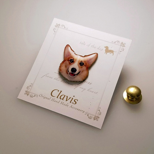 ウェルシュコーギーペンブローク［【Sサイズ】ピンバッジ ペット服