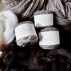 北海道産羊毛使用 ウール100% 手つむぎ毛糸 手紡ぎ糸 結(ゆい) 天然色(無染色) オリジナルヤーン 10g 8枚目の画像