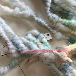 tenna + 手つむぎ毛糸　アートヤーン　変わり糸　北海道産羊毛使用 約40g #8011 5枚目の画像