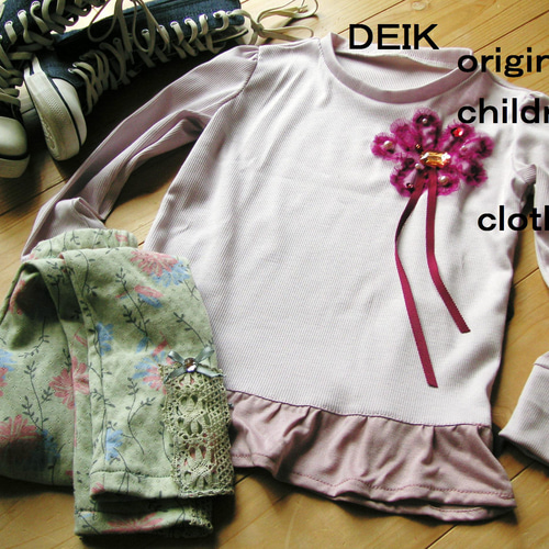 100～110花モチーフカットソー子供服 子供服 DEIK 通販 172568｜Creema  