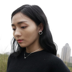 月。耳環（滿月亮銀款）MOON EARRING 第5張的照片