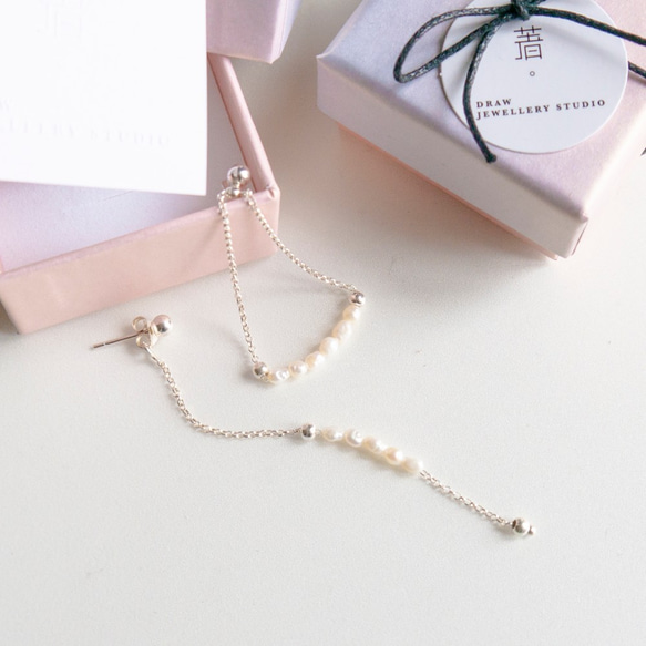 春意。珍珠垂墜耳環 PEARL DANGLE EARRING 第1張的照片