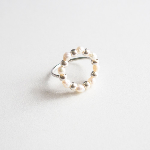 春意。珍珠圈戒指 PEARL CIRCLE RING 第4張的照片