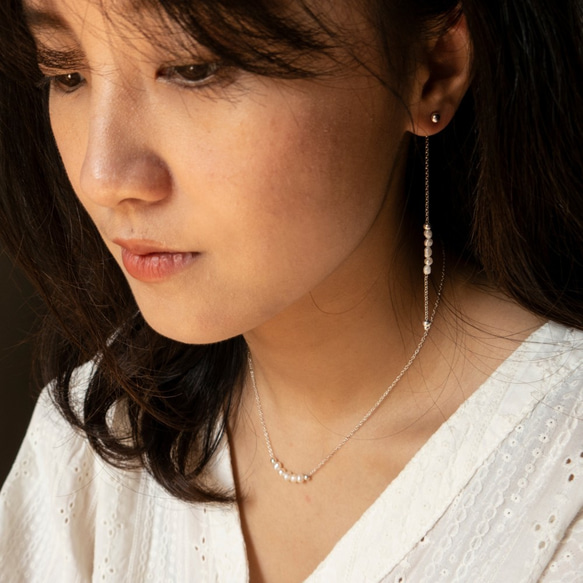 Goody Bag-珍珠垂墜耳環+項鏈 PEARL DANGLE EARRING+NECKLACE 第7張的照片