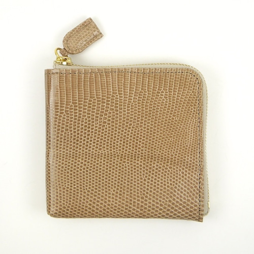 受注製作】リザードスキン製L字チャックウォレット トカゲ革の