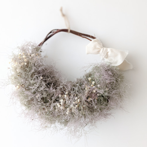 初夏のスモークツリーのハーフリース リース mamemona 通販｜Creema  