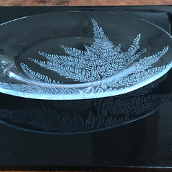 シダ模様のガラス皿(右) 10枚目の画像