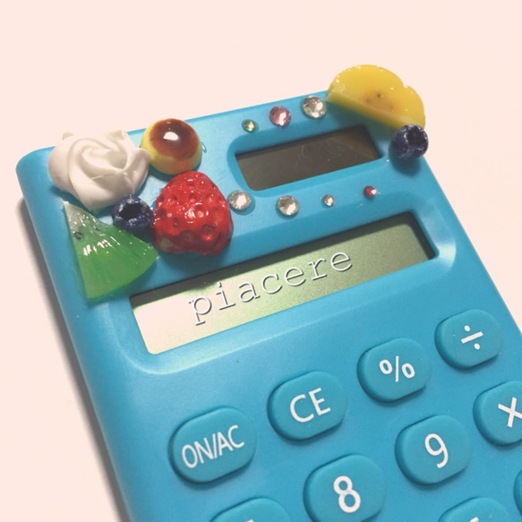 プリンアラモードの電卓   スイーツデコ 食品サンプル 3枚目の画像