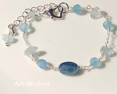 みっちゃん アクアマリン カイヤナイト ブレスレット 14kgf みっちゃん