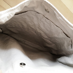這一田‧那一山 圓弧水洗帆布包 / 100%純手工製作 / 絹印 / 雙面印製 / 內袋 第8張的照片