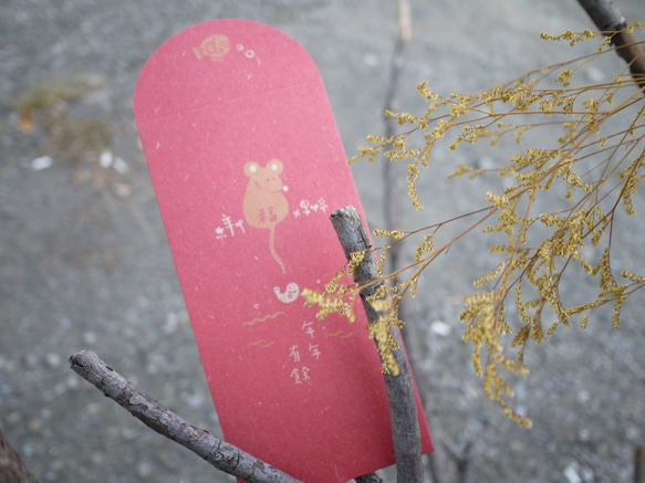 2020年のラットレッドエンベロープバッグ/手作りシルクスクリーンレッドエンベロープバッグツートンゴールドカラー登録 9枚目の画像