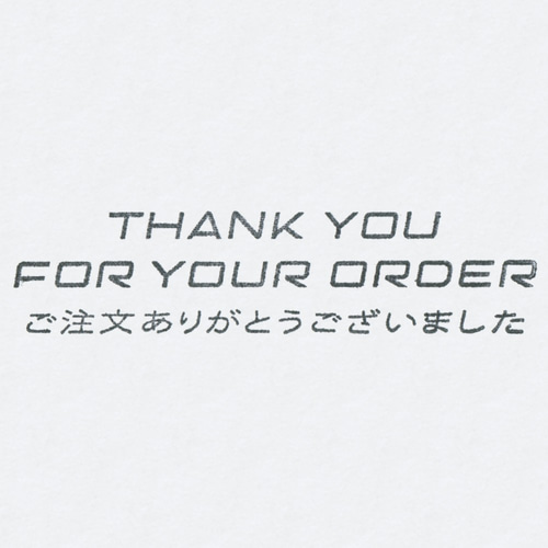 THANK YOU FOR YOUR ORDER ご注文ありがとうございました ゴム印 