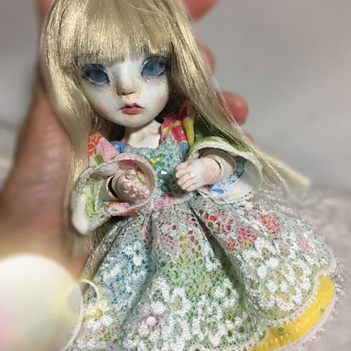 作家不明 創作人形 粘土 人形グーグリードール球体関節人形 今回の子も なかなかいい感じな気がする⭐️ #球体関節人形制作