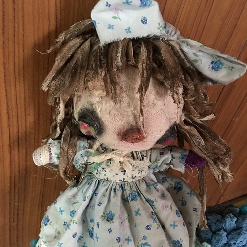 ヌイヌイちゃん ☆ 創作人形 ☆ ガーゼ ☆ 紅茶染め ☆ 樹脂粘土