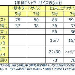 【型紙】5/7号　半袖Tシャツ(袖2パターン付) 10枚目の画像