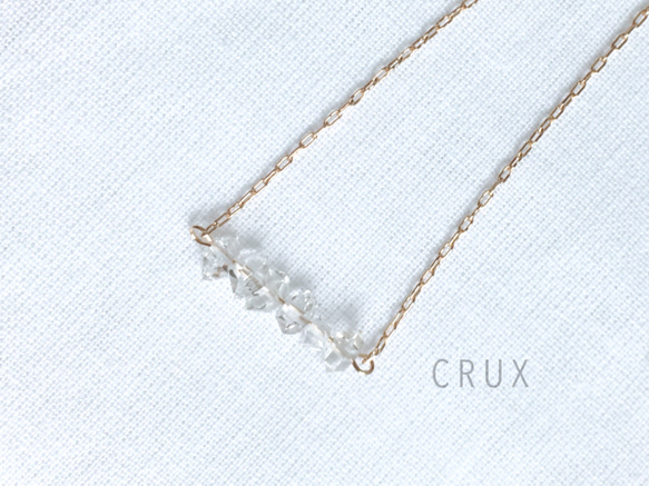 [14kgf]ハーキマーダイヤモンドのブレスレット 2枚目の画像