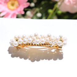 BARRETTE バレッタ スワロフスキーパール ロマネスク フラワー ☆フラワーパール バレッタ☆ バレッタ aloha☆shell 通販