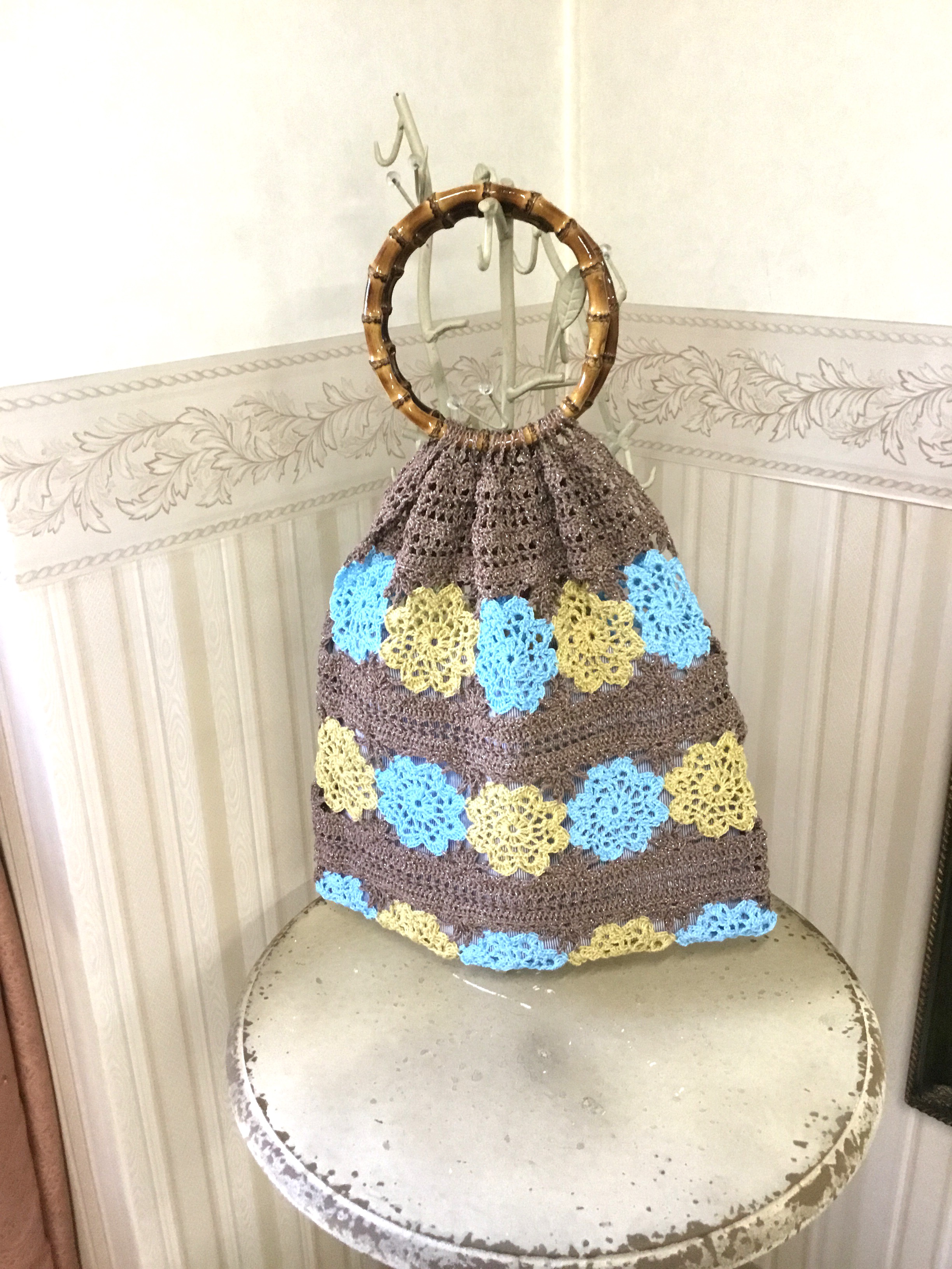 【Sale】¥9,000→¥7,000 手編みグラニーバッグ コンプレックス