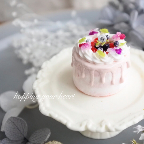 【ひび様】フェイクスイーツ◆五輪の華やかピンクローズ♡ホールケーキ◆リアルサイズ ひび様】フェイクスイーツ◇五輪の華やかピンクローズ♡ホール