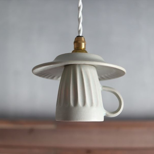ハンドメイド】陶器（ランプシェード）陶燈 花瓶 インテリア