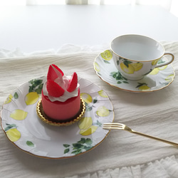 夏の福袋  レモンのTeaset(カップ＆ソーサー1客、ケーキ皿1枚) 6枚目の画像