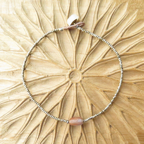 アンティーク サフィレット ＋メタルビーズ ブレスレット 百世