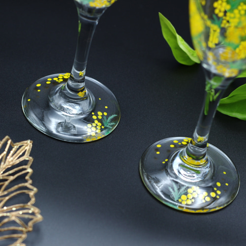 ミモザシャンパングラス(小)✨ミモザワイングラス✨お誕生日✨パーティ