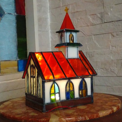 人感センサー付き教会のテーブルライト 2枚目の画像