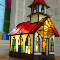 人感センサー付き教会のテーブルライト 5枚目の画像