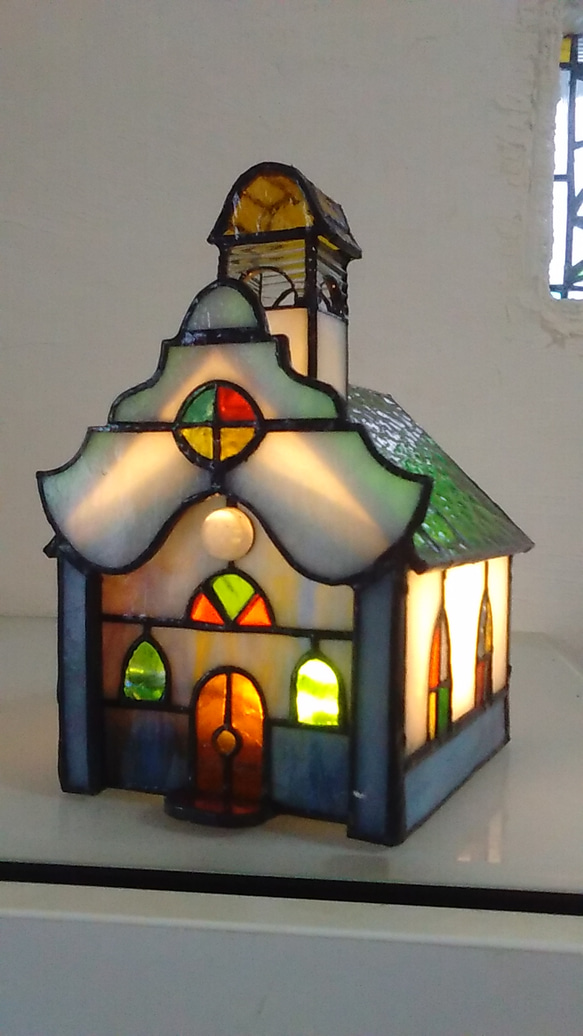 スイスの小さな教会　センサー付きテーブルライト(New ) 2枚目の画像