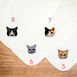 猫さん刺繍の白い泉州ハンカチタオル♬ 9枚目の画像