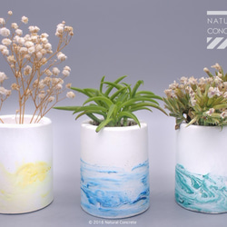 Cement Mini Pot Series 迷你 水泥 筒 / Pastel Cyan 紛藍綠 /多用途器具 第4張的照片